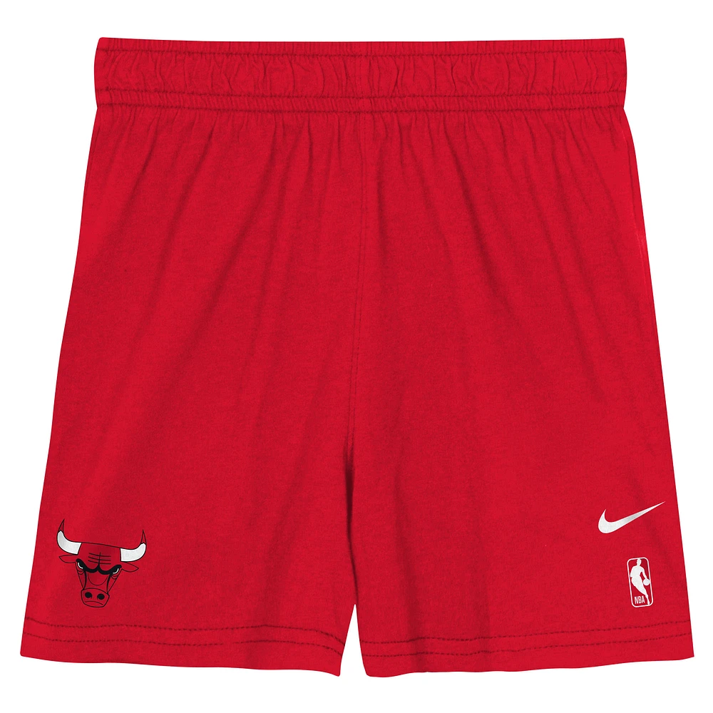 Youth Nike  Red/Black Chicago Bulls Practice T-Shirt & Shorts Set