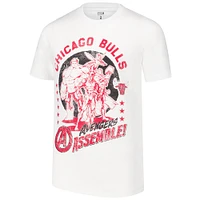 Youth White Chicago Bulls NBA x Marvel Avengers Squad T-Shirt