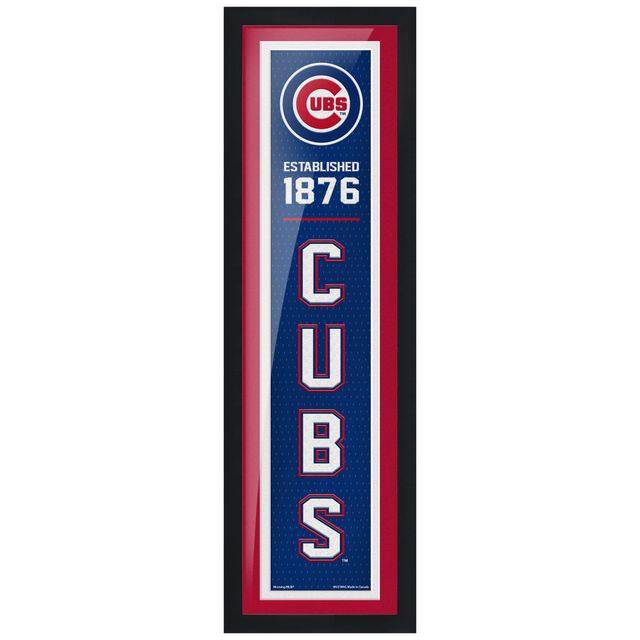 Chicago Cubs - Œuvre encadrée établie de 6 `` x 22 ''