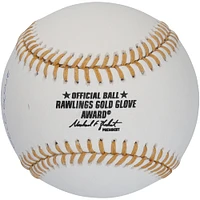 Dansby Swanson Chicago Cubs Autographed MLB Gold Glove Logo Baseball with "2X NL Gold Glove" Inscription