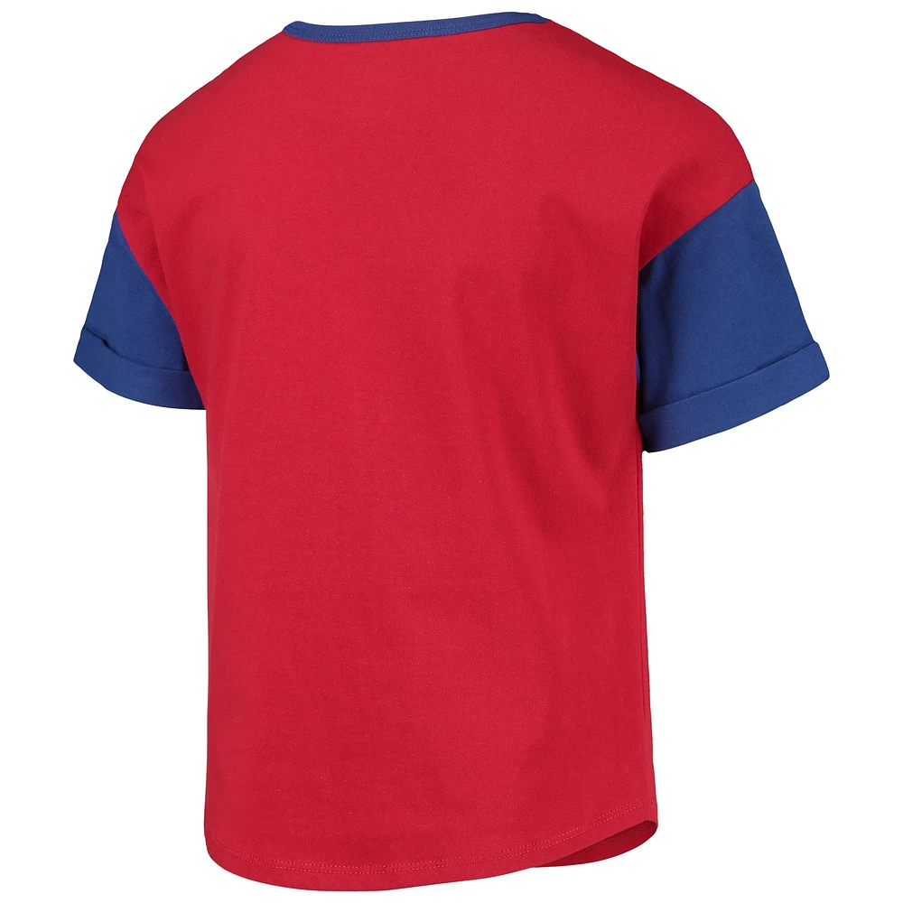 Girls Youth Red Chicago Cubs Bleachers T-Shirt