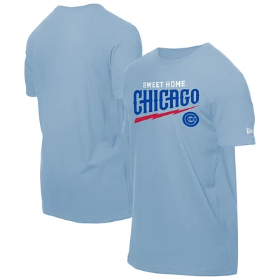 T-shirt New Era bleu clair pour homme Sweet Home des Chicago Cubs