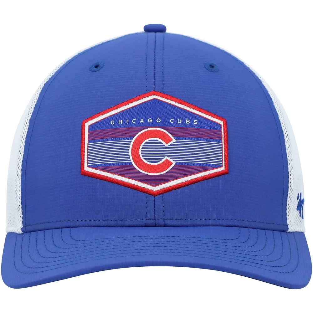 Men's '47 Royal/White Chicago Cubs Burgess Trucker Snapback Hat