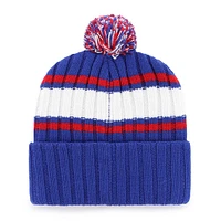 Men's '47  Royal Chicago Cubs Plateau Cuffed Knit Hat with Pom