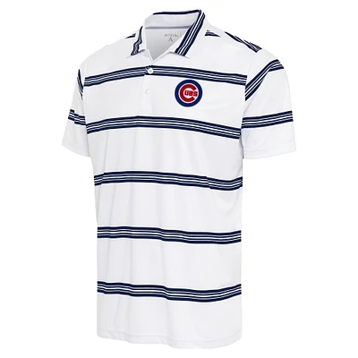 Men's Antigua White/Navy Chicago Cubs Groove Polo