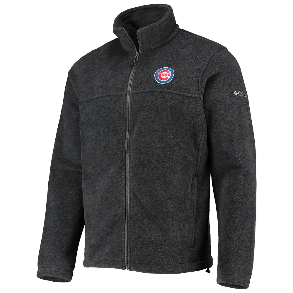 Men's Columbia Charcoal Chicago Cubs Full-Zip Flanker Jacket