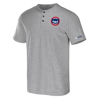 Men's Darius Rucker Collection by Fanatics Heather Gray Chicago Cubs Henley T-Shirt