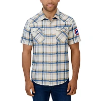Men's Darius Rucker Collection by Fanatics Royal Chicago Cubs Plaid Full-Snap Shirt