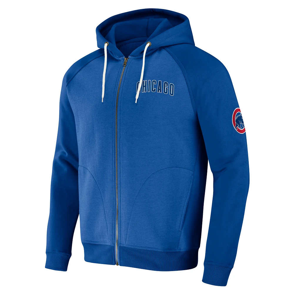Men's Darius Rucker Collection by Fanatics Royal Chicago Cubs Raglan Full-Zip Hoodie