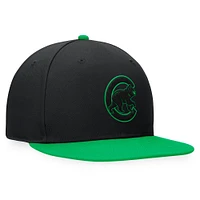 Men's Fanatics Black/Kelly Green Chicago Cubs Lucky Snapback Hat