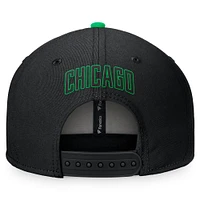 Men's Fanatics Black/Kelly Green Chicago Cubs Lucky Snapback Hat