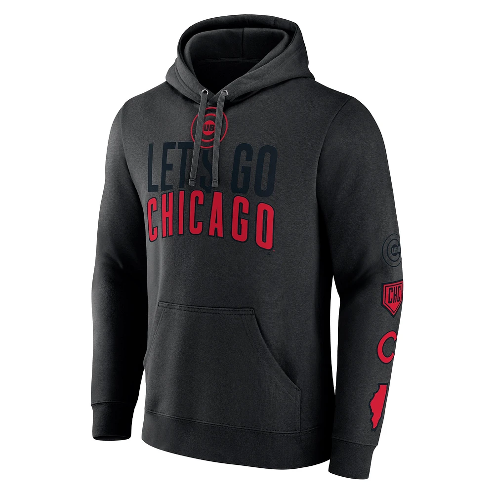 Men's Fanatics Black Chicago Cubs Bases Loaded Pullover Hoodie
