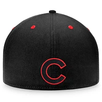 Men's Fanatics Black Chicago Cubs Iconic Wordmark Fitted Hat