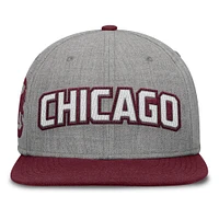 Casquette Snapback en feutre à point de chaînette Fanatics gris/marron pour homme des Chicago Cubs Elements