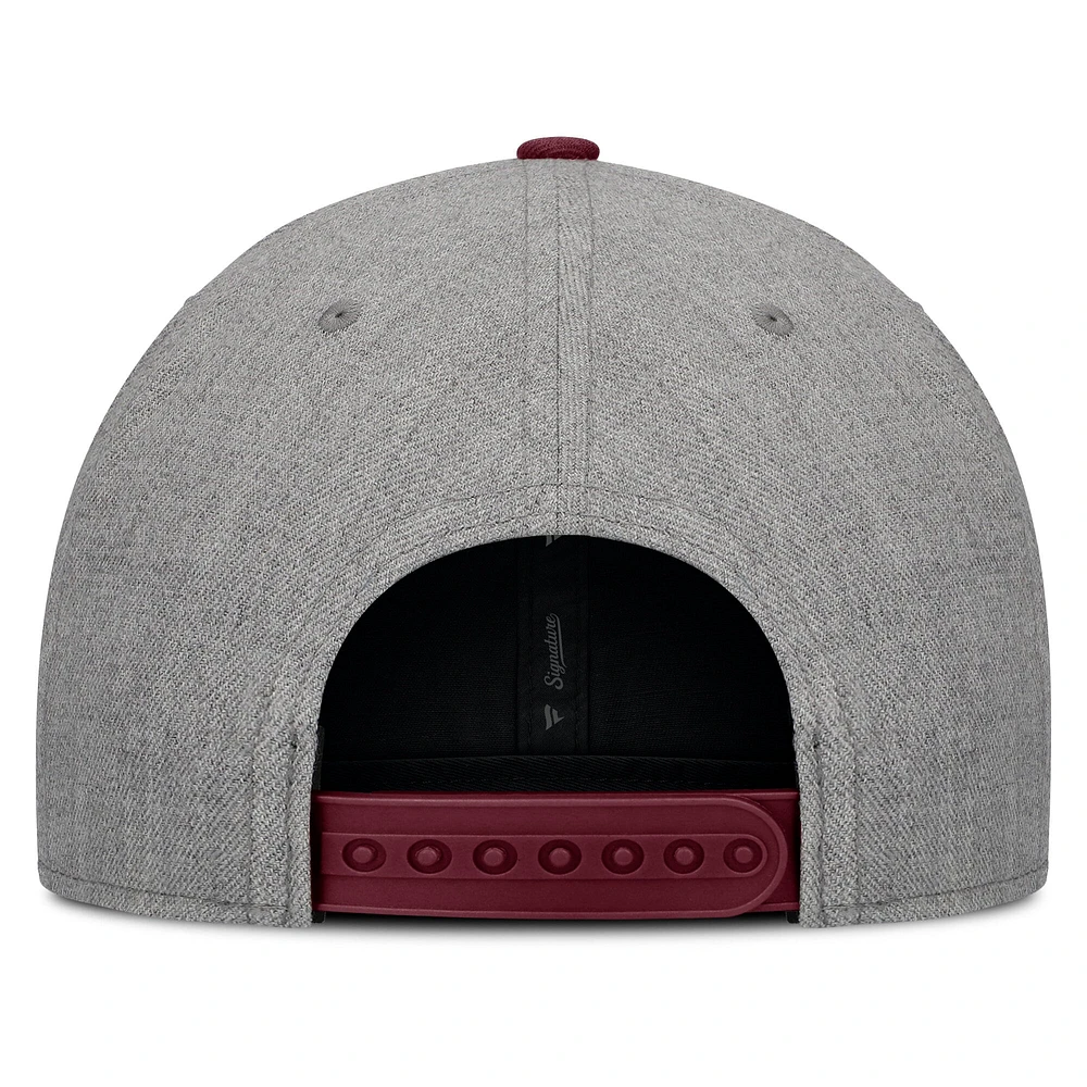 Casquette Snapback en feutre à point de chaînette Fanatics gris/marron pour homme des Chicago Cubs Elements
