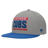 Men's Fanatics Gray/Royal Chicago Cubs Line Drive Two-Tone Snapback Hat