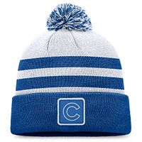 Men's Fanatics Gray Chicago Cubs Cuffed Knit Hat with Pom