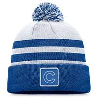 Men's Fanatics Gray Chicago Cubs Cuffed Knit Hat with Pom