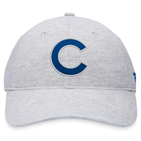 Men's Fanatics Gray Chicago Cubs Logo Adjustable Hat