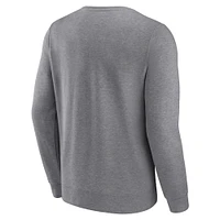Men's Fanatics Heather Gray Chicago Cubs Simplicity Pullover Sweatshirt