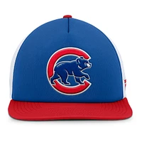 Men's Fanatics Royal/White Chicago Cubs Fundamental Foam Front Snapback Hat