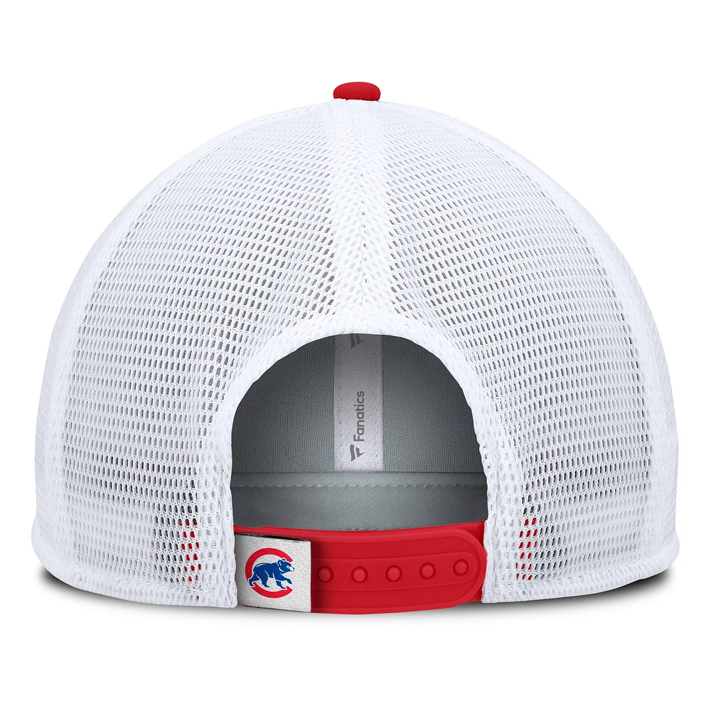 Men's Fanatics Royal/White Chicago Cubs Fundamental Foam Front Snapback Hat