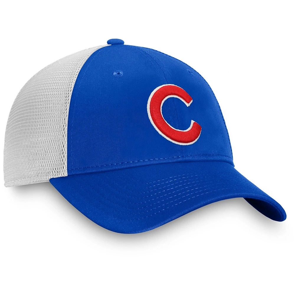Men's Fanatics Royal/White Chicago Cubs Team Core Unstructured Trucker Adjustable Hat