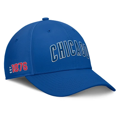 Casquette Fanatics Royal Chicago Cubs Fundamental Tag Flex pour homme