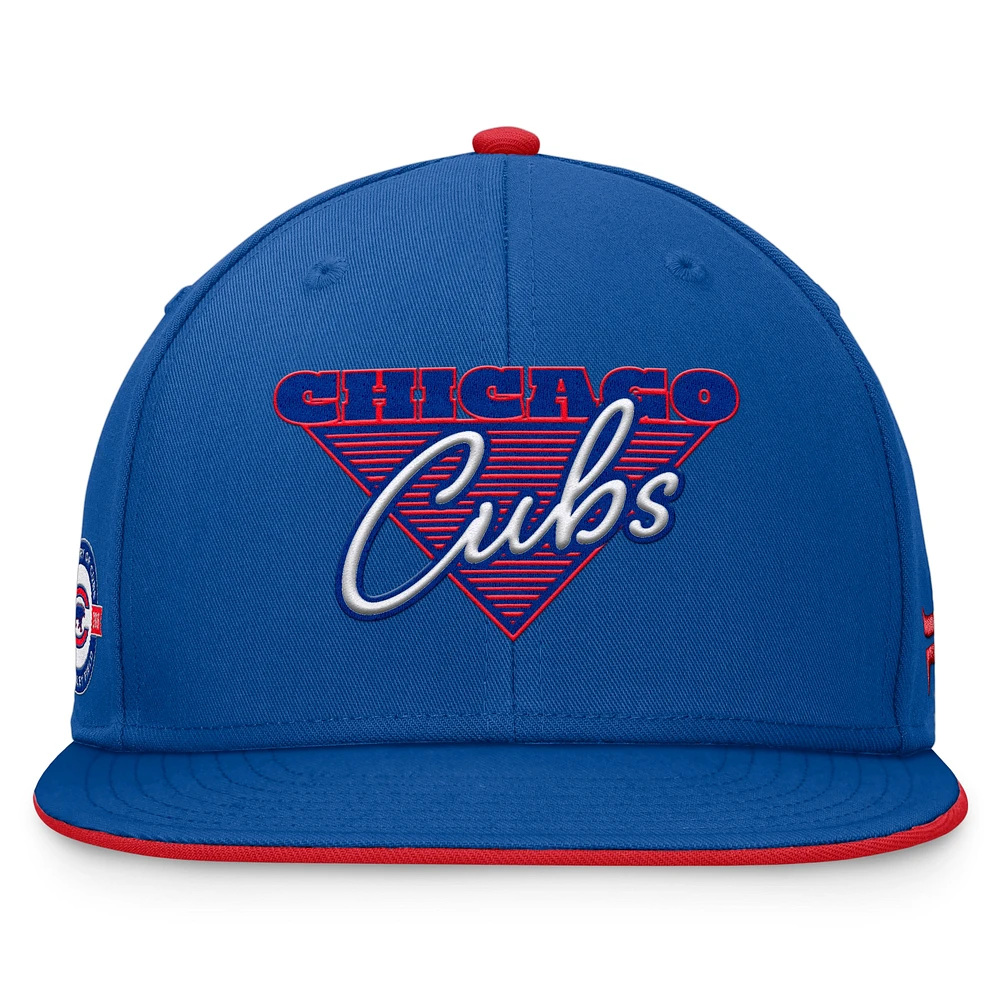 Men's Fanatics Royal Chicago Cubs Fundamental Tri-Script Fitted Hat