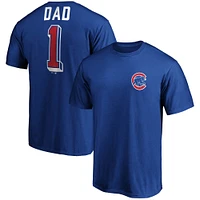 Men's Fanatics Royal Chicago Cubs Number One Dad Team T-Shirt