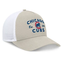 Men's Fanatics Stone Chicago Cubs A-Frame Trucker Adjustable Hat
