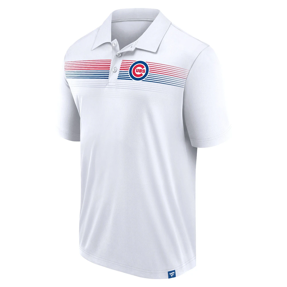 Men's Fanatics White Chicago Cubs Big & Tall Victory For Us Interlock Polo
