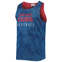 Men's FOCO Royal Chicago Cubs Floral Reversible Mesh Tank Top