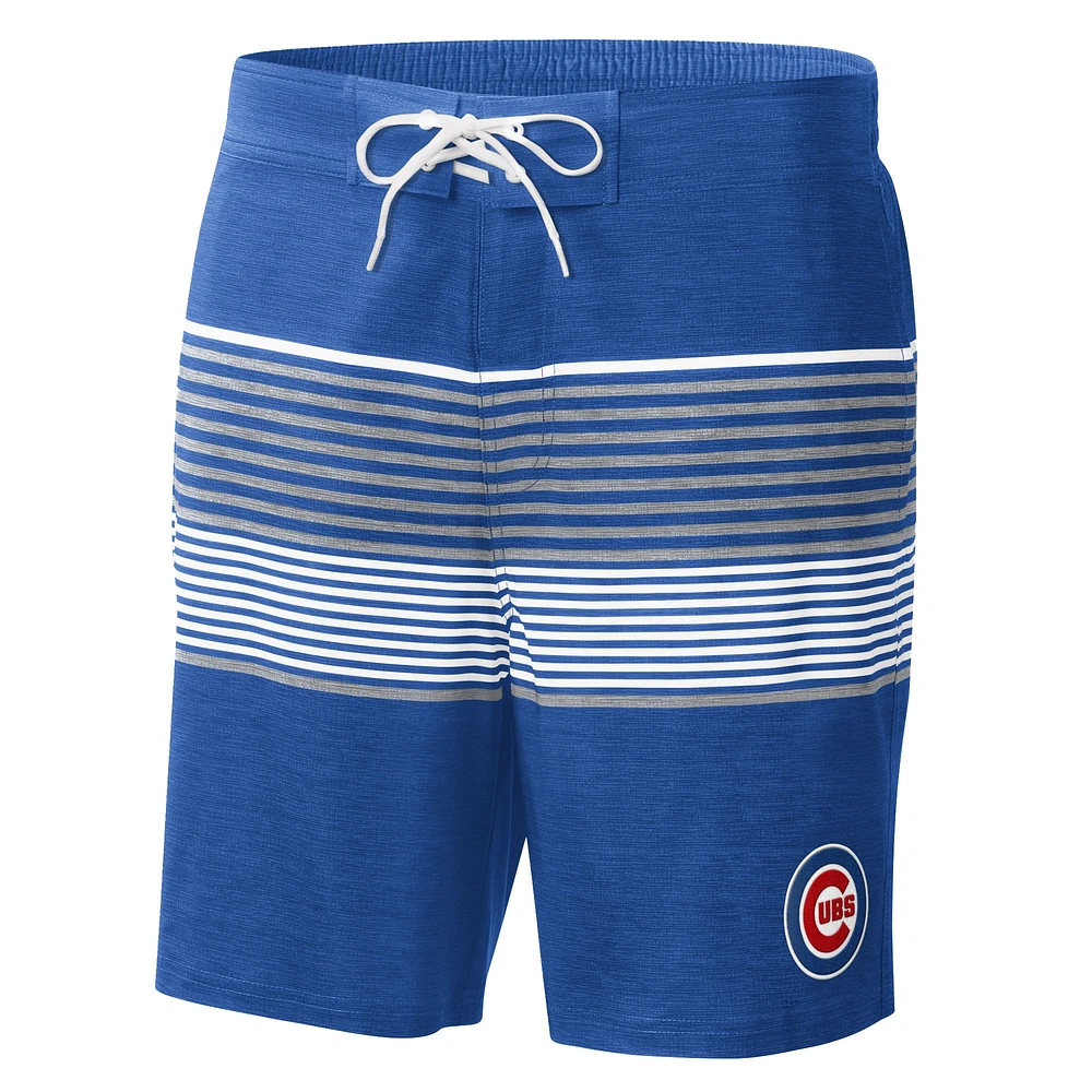 Men's G-III Sports by Carl Banks  Royal Chicago Cubs Coastline Volley Swim Shorts