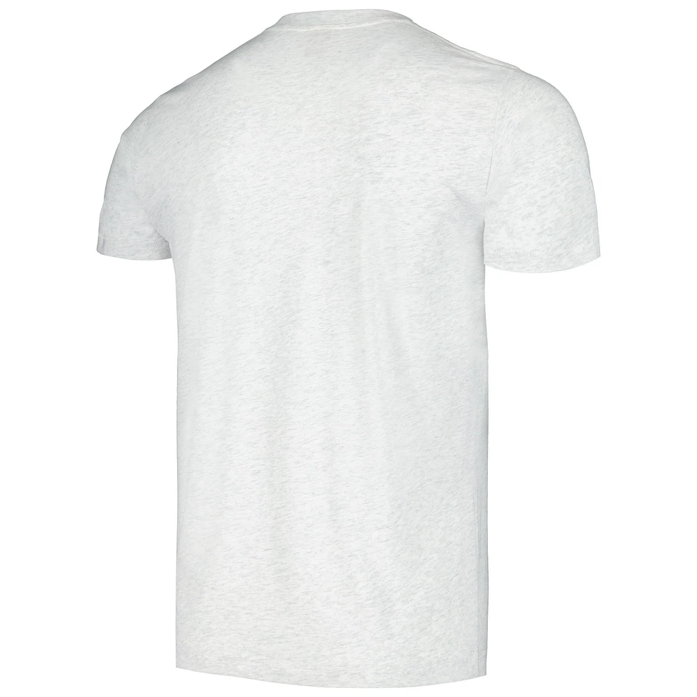 Men's Homage  Ash Chicago Cubs Bleacher Bums Hyper Local Tri-Blend T-Shirt