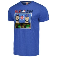 Men's Homage Dansby Swanson & Cody Bellinger Royal Chicago Cubs MLB Jam Tri-Blend T-Shirt