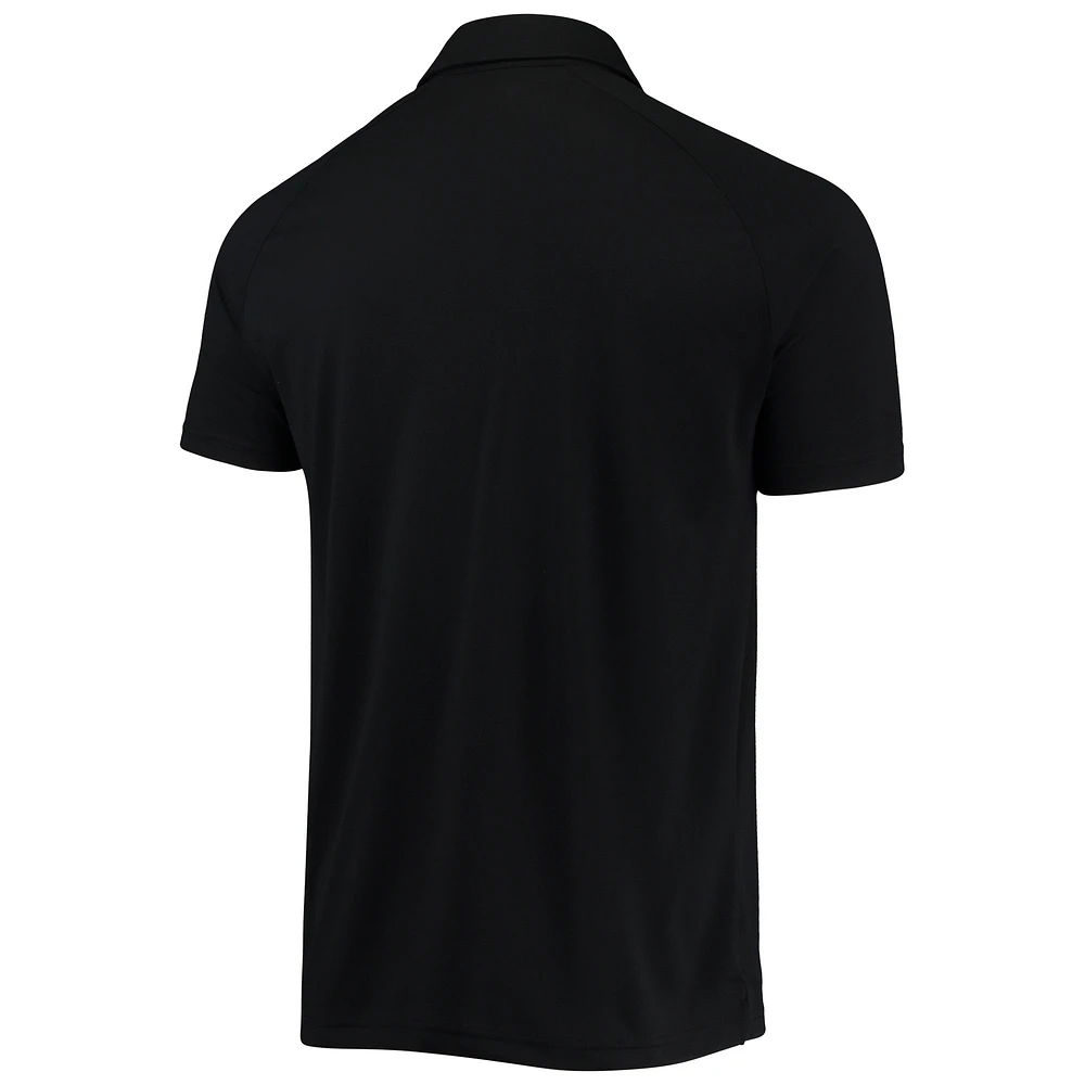 Men's Levelwear Black Chicago Cubs Sector Raglan Polo