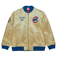Men's Mitchell & Ness Gold Chicago Cubs OG 2.0 Lightweight Satin Full-Zip Jacket