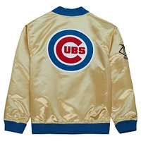 Men's Mitchell & Ness Gold Chicago Cubs OG 2.0 Lightweight Satin Full-Zip Jacket