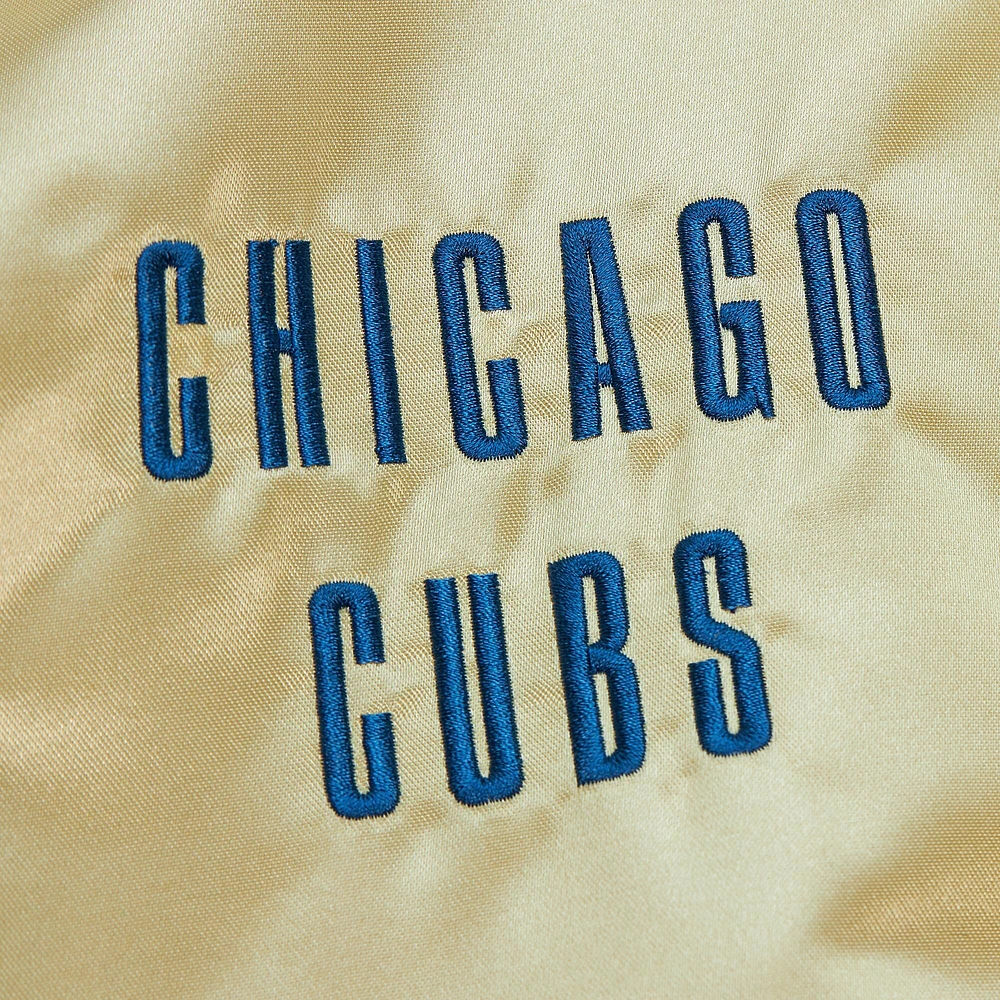 Men's Mitchell & Ness Gold Chicago Cubs OG 2.0 Lightweight Satin Full-Zip Jacket