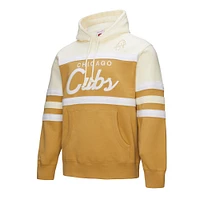 Sweat à capuche Mitchell & Ness pour homme, couleur beige/crème, entraîneur-chef des Chicago Cubs
