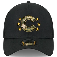 Men's New Era  Black Chicago Cubs 2024 Armed Forces Day 39THIRTY Flex Hat
