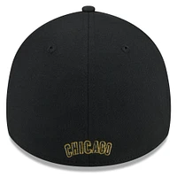 Men's New Era  Black Chicago Cubs 2024 Armed Forces Day 39THIRTY Flex Hat