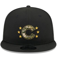 Men's New Era  Black Chicago Cubs 2024 Armed Forces Day 9FIFTY Snapback Hat