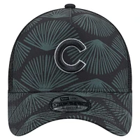 Men's New Era  Black Chicago Cubs 9FORTY A-Frame Trucker Adjustable Hat