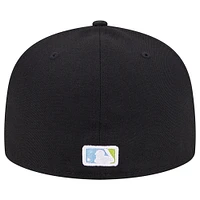 Men's New Era Black Chicago Cubs Multi-Color Pack 59FIFTY Fitted Hat