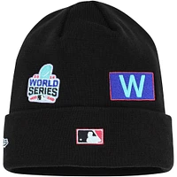 Men's New Era Black Chicago Cubs Polar Lights Cuffed Knit Hat