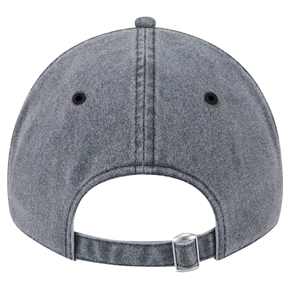 Men's New Era Black Chicago Cubs Rugged Team 9TWENTY Adjustable Hat