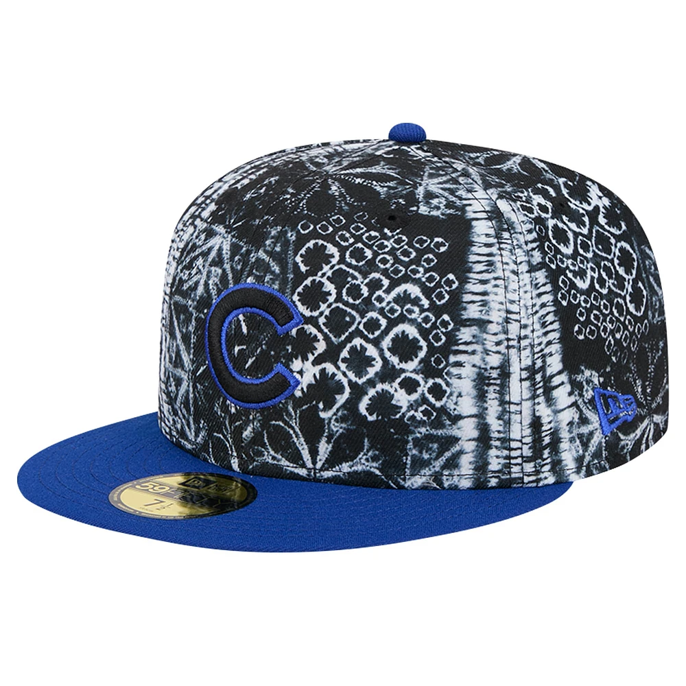 Casquette ajustée 59FIFTY noire des Chicago Cubs Sands New Era pour hommes
