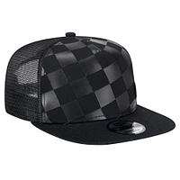 Men's New Era Black Chicago Cubs Score Check 9FIFTY A-Frame Trucker Snapback Hat